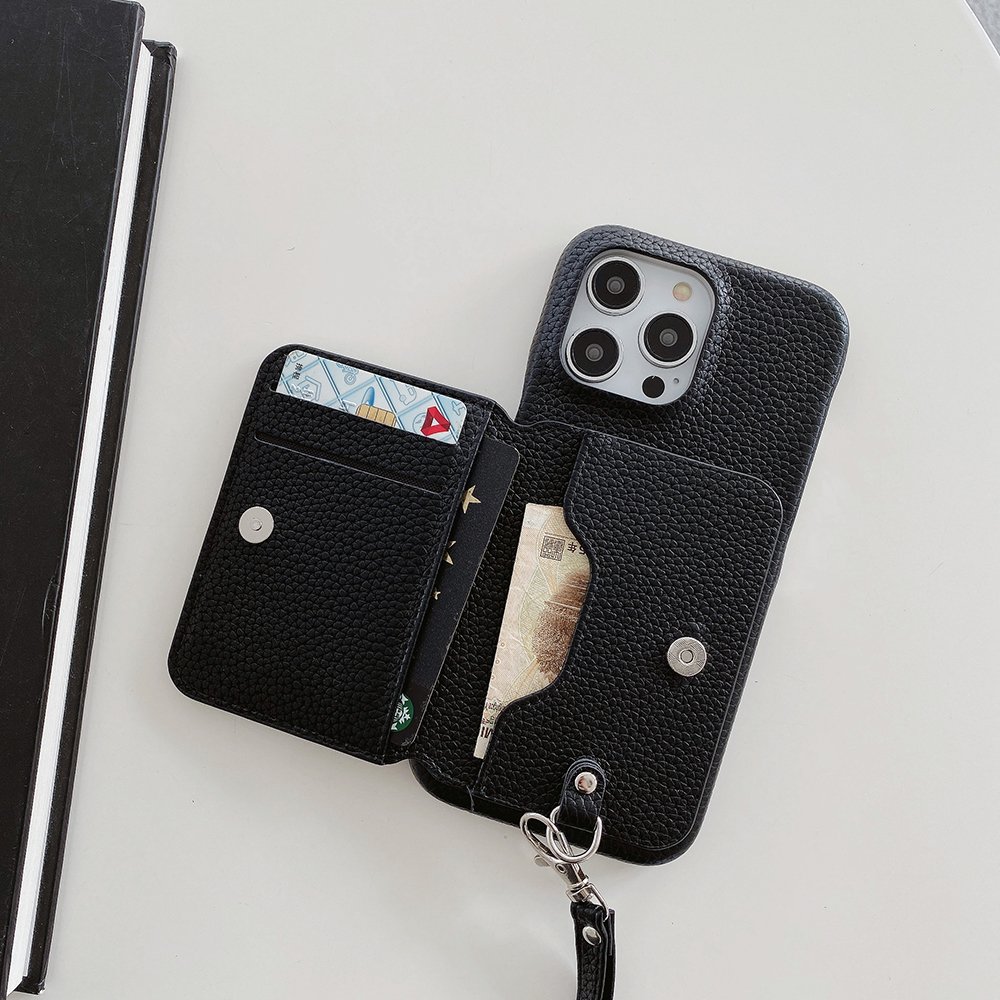 In Stock PU Leather Wallet Phone Case With Lanyard For Google pixel 4 4X Mirror Inside Leather Phone Covers with Card Pocket