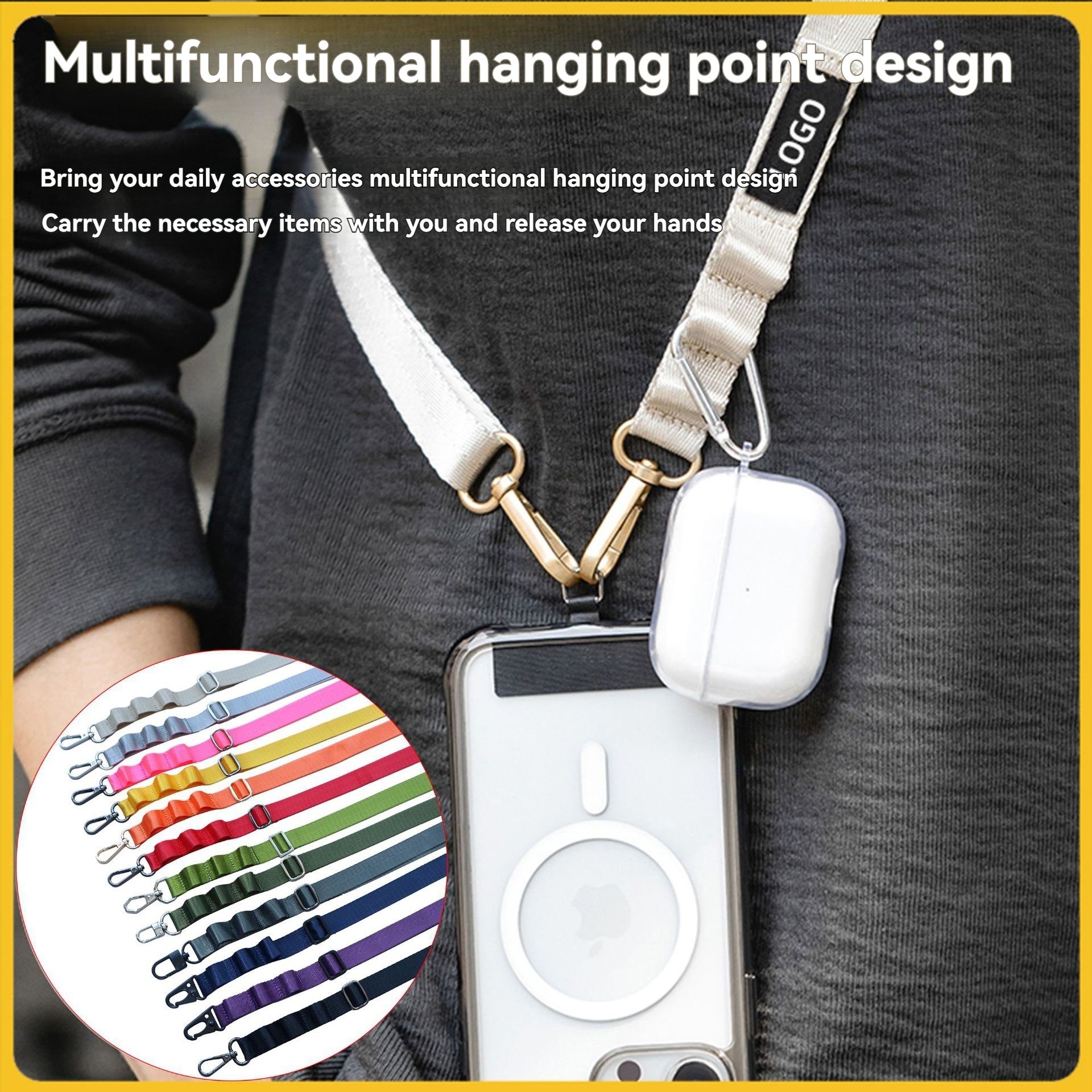 Customized Wholesale Nylon Mobile Phone Strap Cell phone Rope