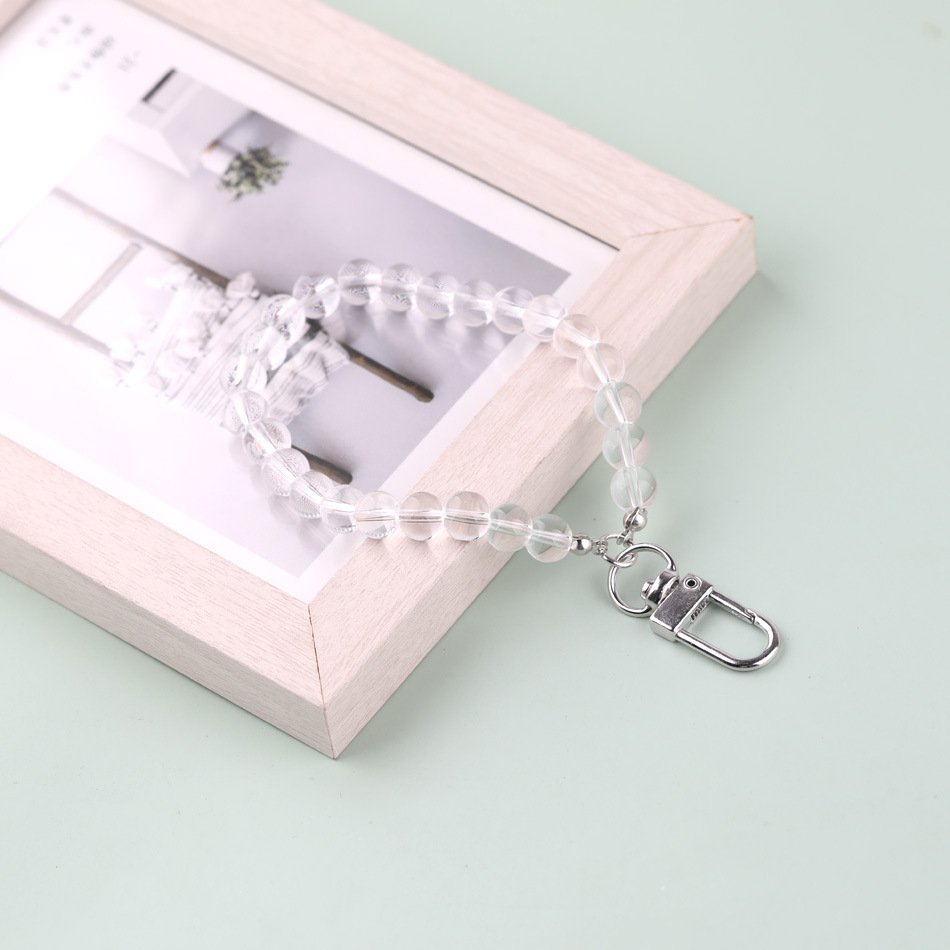 Pearl Wrist Strap with Big Pearl for Mobile Phone Case with Metal Snap Hook for Key Chain Phone Charm Chain Phone Charm Strap