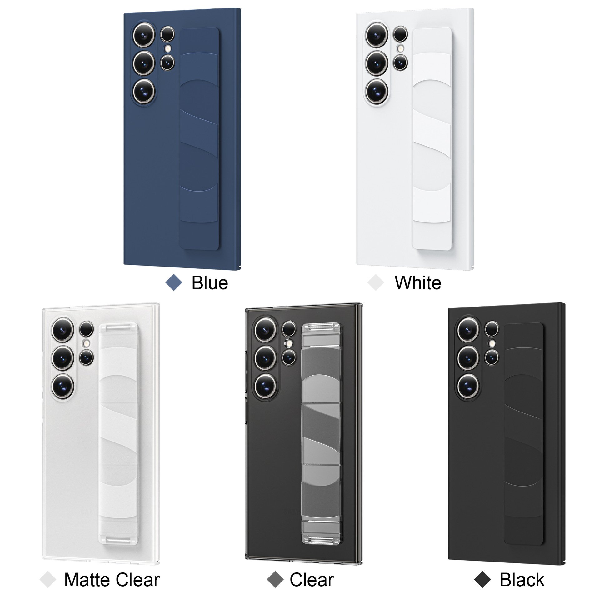 Soft Solid Color Wave Wrist Strap Holder Case For Samsung S24 Ultra S23 S22 Plus Camera Protection Silicone Back Cover