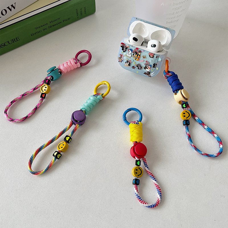 Women's Mini Zip around Wristlet Keychain Wallet Dual Pouch Polyester Wristlet