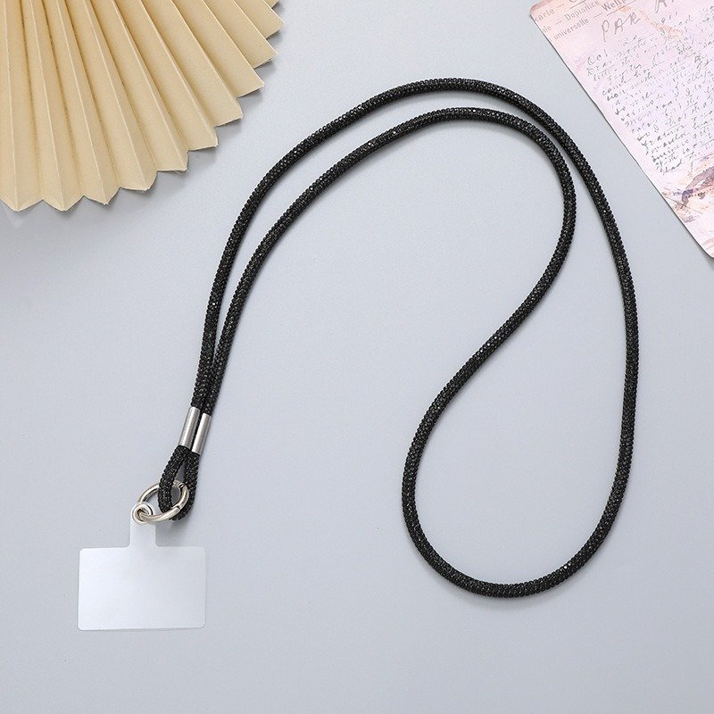 Wholesale Sparkling Rhinestone cell phone with card charm strap for hanging mobile lanyard crystal chain Accessories for women