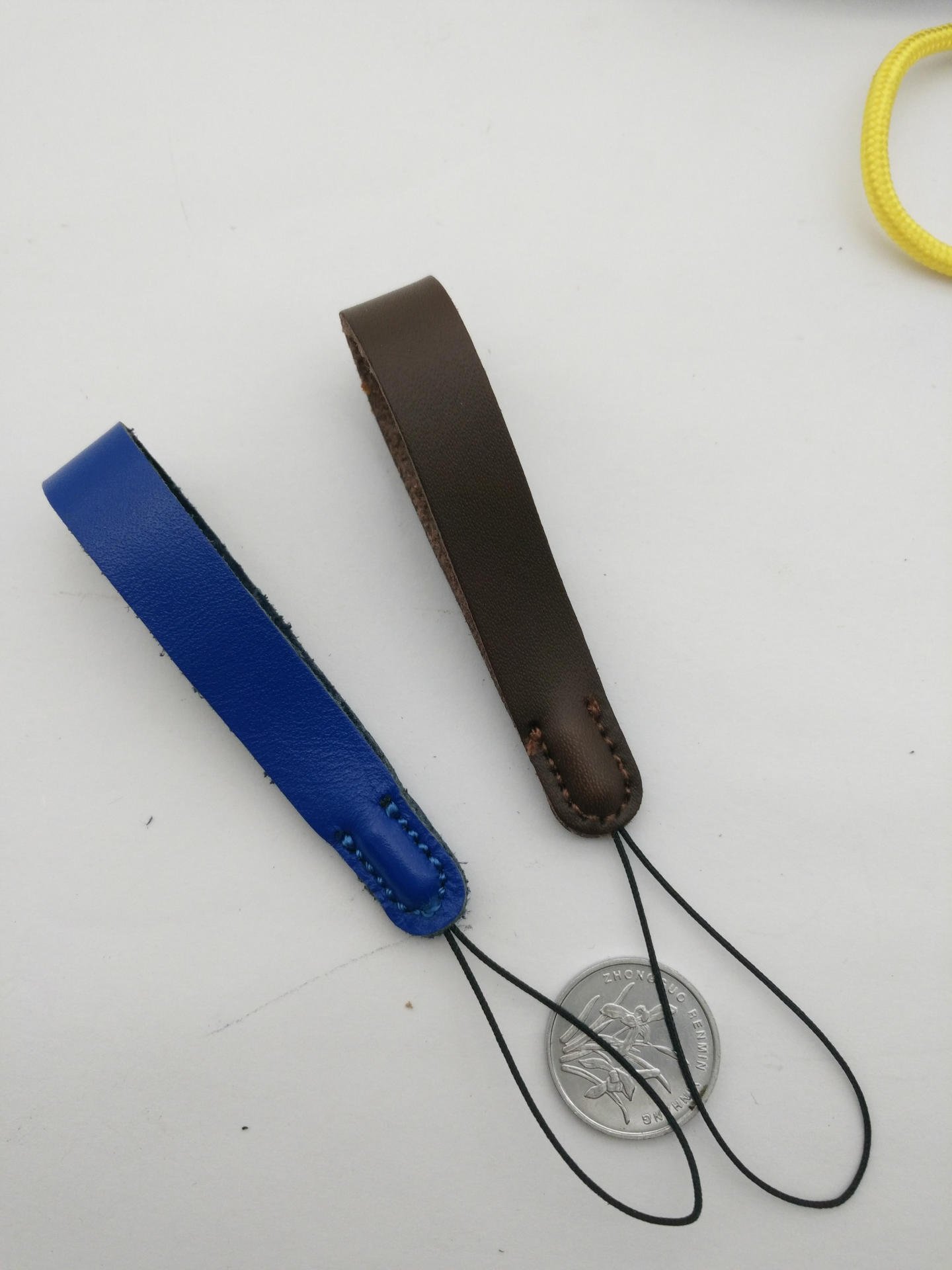 Custom mobile phone genuine leather wrist strap