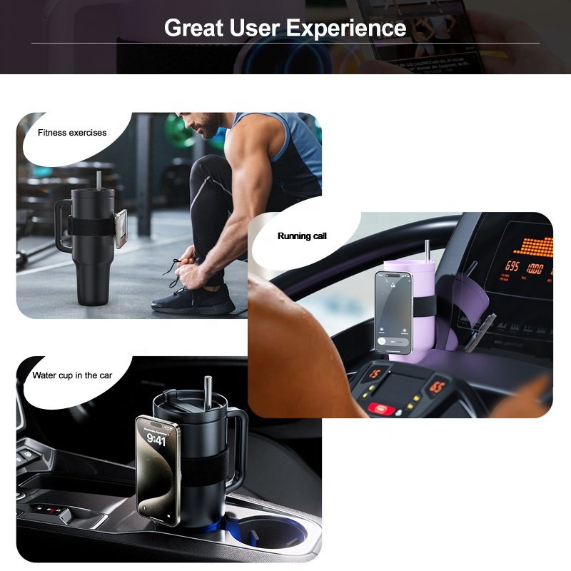 Bandage Magnet Mobile Phone Holders Magnetic Suction Cell Phone Stand With Adjust Strap For Cups in Car And Gym Use