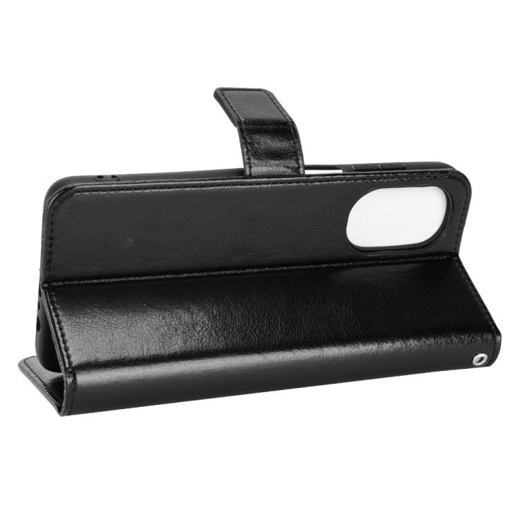 Crazy Horse Texture Stand Wallet Flip Cover Phone Cover for Motorola Moto G52 G82 PU Leather Phone Case