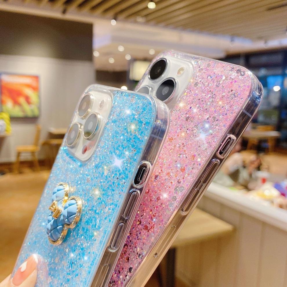 Luxury Mickey Glitter TPU Mobile Phone Case For iPhone 16 15 14 13 12 11 Pro max clear Silicone bling Shockproof Back Cover new