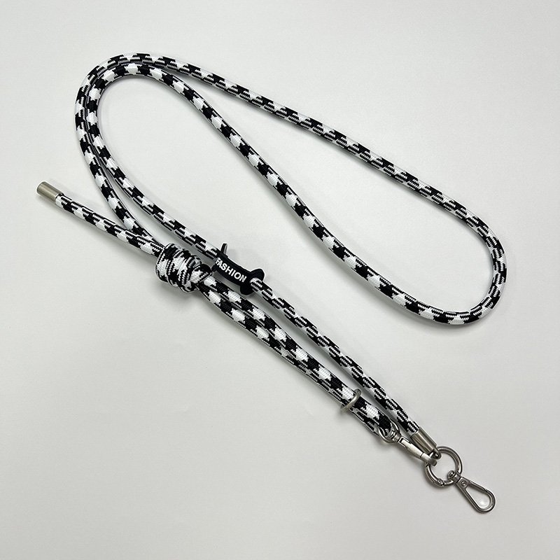 8mm thick Large buckle adjustment thick rope lanyard gasket telescopic adjustable crossbody phone rope outdoor anti-loss lanyard