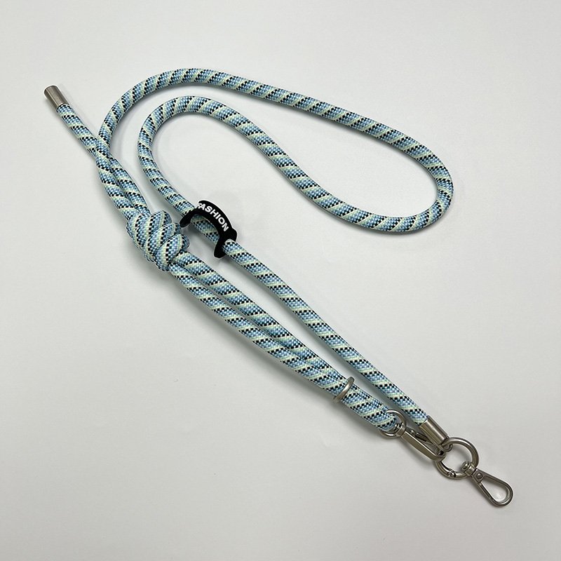 8mm thick Large buckle adjustment thick rope lanyard gasket telescopic adjustable crossbody phone rope outdoor anti-loss lanyard