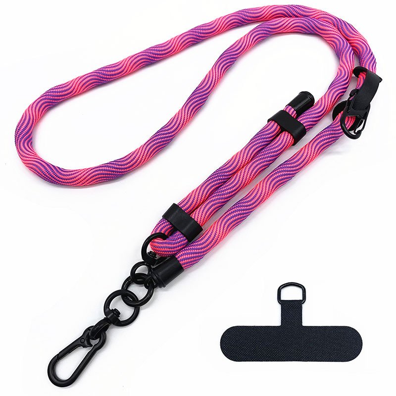 wholesale high quality adjustable universal 10mm thick 120cm long bag shoulder strap lanyard crossbody mobile phone strap custom