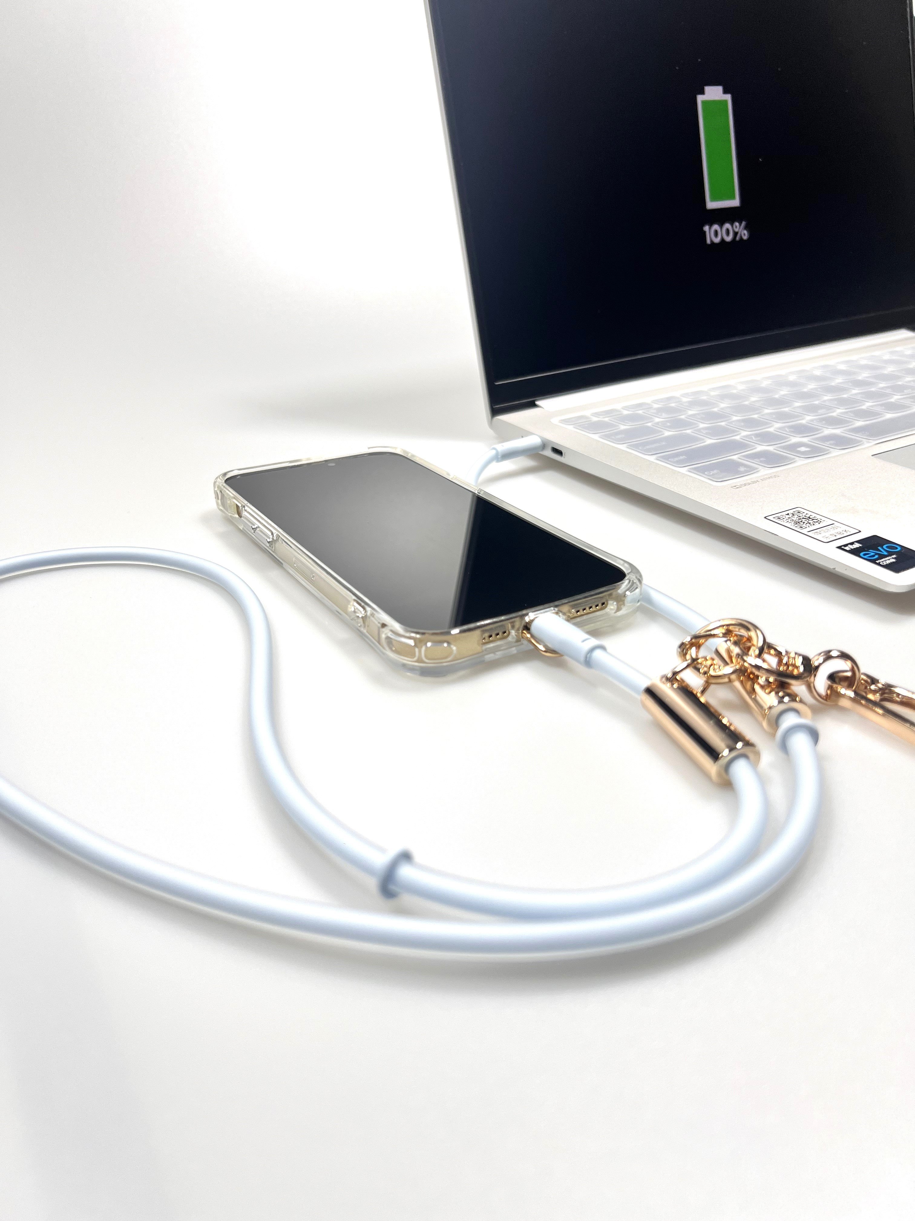 LEIKE USB Kabel Lanyard Handyhulle USB Charging Cable Strap Crossbody Cell Phone Case Handykette