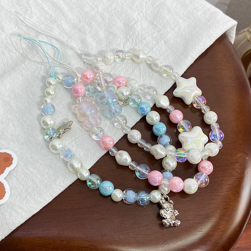 New Arrival Handmade Beads Phone Wrist Strap Chain For Mobile Phone,Fashion Colorful Crystal Beaded Phone Chain