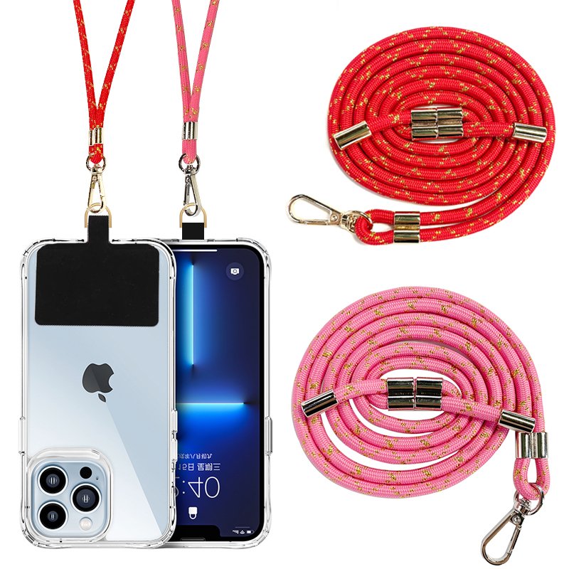 Custom Logo Carabiner Wrist Strap Lanyard Mobile Phone Strap Hang Around Neck Short Key Lanyard Metal Hook Phone Holder Strap
