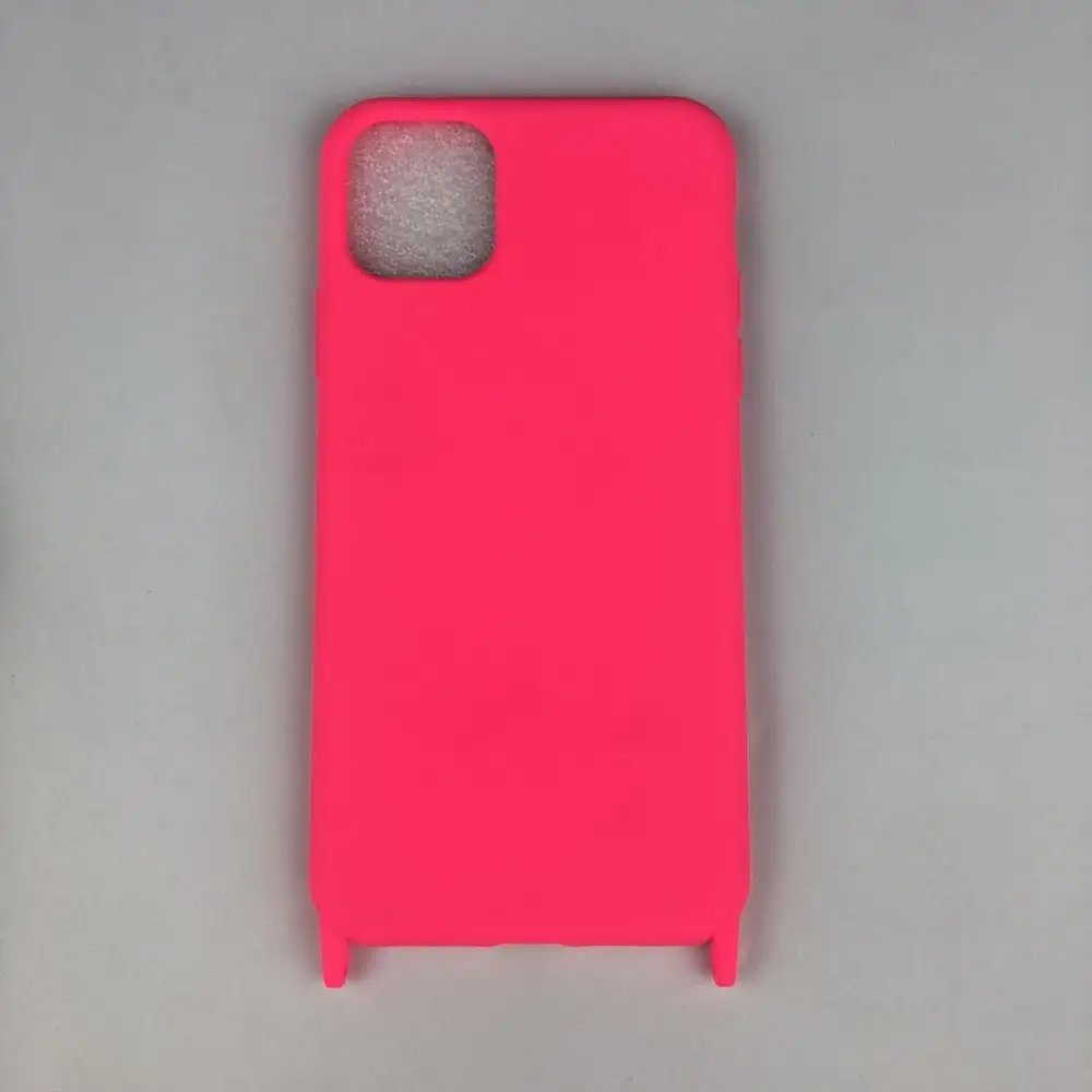 Hot TPU pure color Case For Iphone 15 13 14 12 11 Phone Case for Lanyard Strap Shockproof Cover Factory wholesale