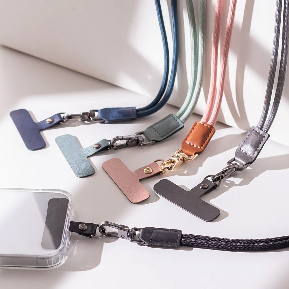 Metal chain leather strap set crossbody chain small fragrance style strap lanyard portable mobile phone chain ins female