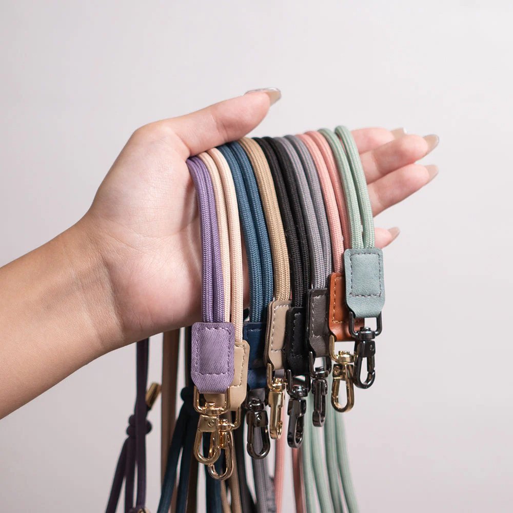 Metal chain leather strap set crossbody chain small fragrance style strap lanyard portable mobile phone chain ins female