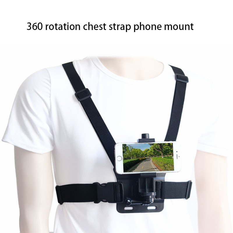 New Chest Strap Mount Phone Clip Bracket for Climbing/skiing/biking 360Degree Rotated for iPhone Huawei Samsung Go/pro Accessory