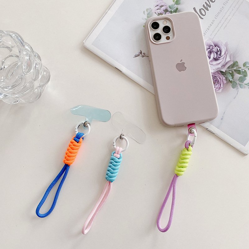 Creative Simple Key Chain Wrist Rope Mobile Phone Case with Camera Cute Design for Female Personalized Mobile Phone Accessory