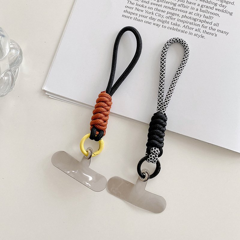 Creative Simple Key Chain Wrist Rope Mobile Phone Case with Camera Cute Design for Female Personalized Mobile Phone Accessory