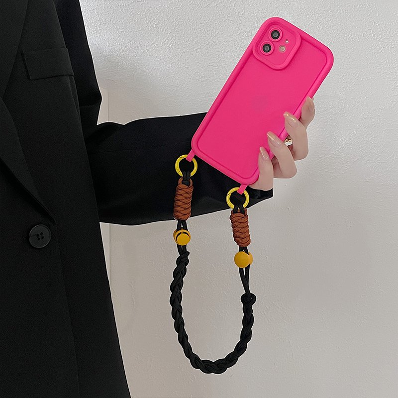 Strong Durable Polyester Mobile Phone Wrist Rope Short Chain Simple Bold Key Chain Mountaineering Anti-Loss Mobile Phone Hang