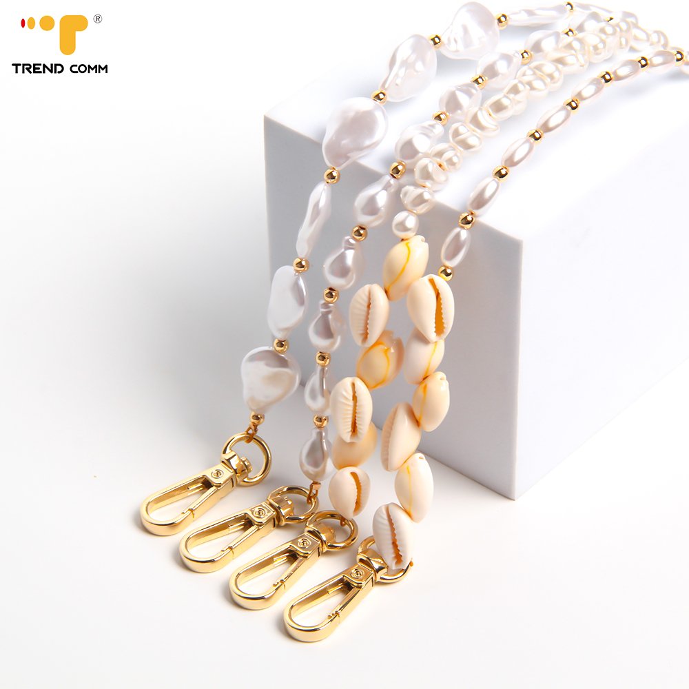 Elegant Premium Acrylic Pearl Chain Bead Bracelet for Women Fashionable Mobile Phone Body Strap Charm