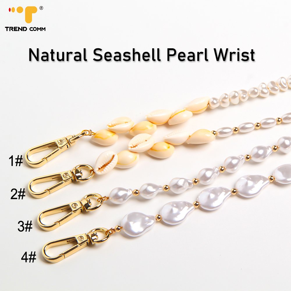 Elegant Premium Acrylic Pearl Chain Bead Bracelet for Women Fashionable Mobile Phone Body Strap Charm