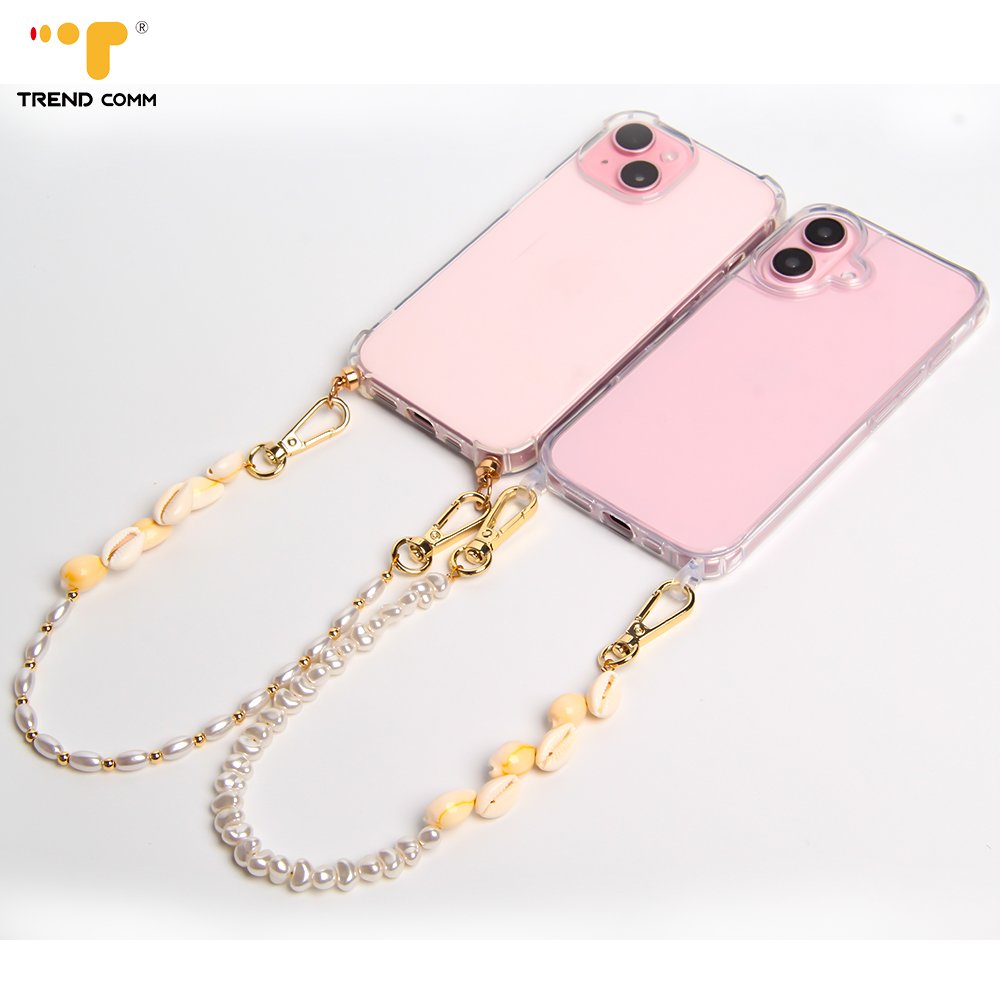 Elegant Premium Acrylic Pearl Chain Bead Bracelet for Women Fashionable Mobile Phone Body Strap Charm