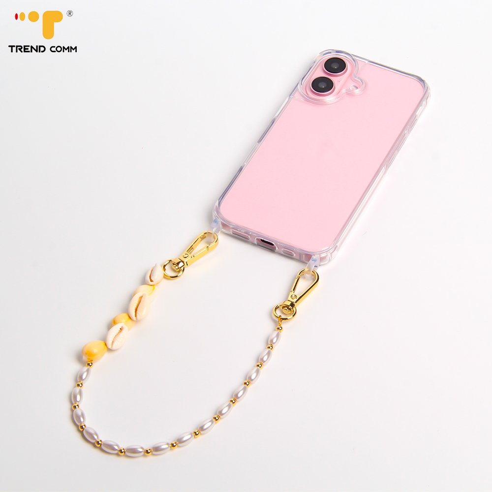 Elegant Premium Acrylic Pearl Chain Bead Bracelet for Women Fashionable Mobile Phone Body Strap Charm