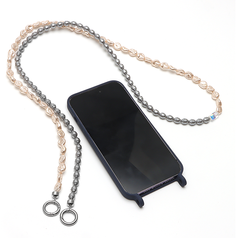 Anti lost Mobile Phone Chain pearl beads lanyard for cell phone