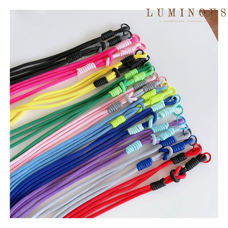 Creative Long Crossbody Phone Lanyard Colorful Knotted Design Nylon Hanging Rope Phone Strap for Iphone 16 Pro Max