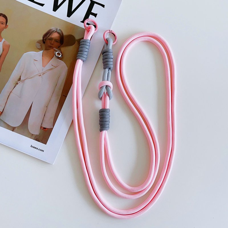 Creative Long Crossbody Phone Lanyard Colorful Knotted Design Nylon Hanging Rope Phone Strap for Iphone 16 Pro Max