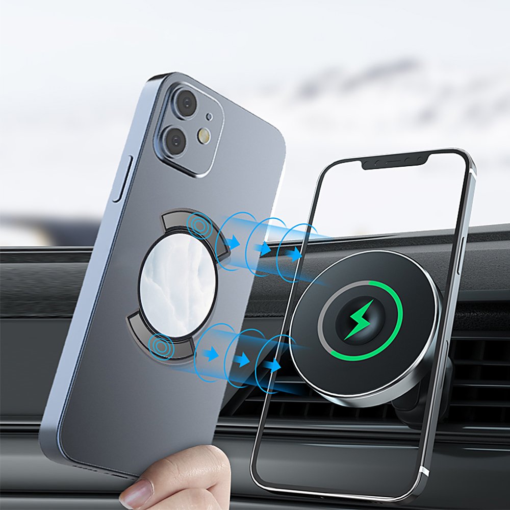 Upgraded Collapsible Ohsnap Phone Grip Finger Ring Holder Support Wireless Charging for iPhone 15 Pro Max