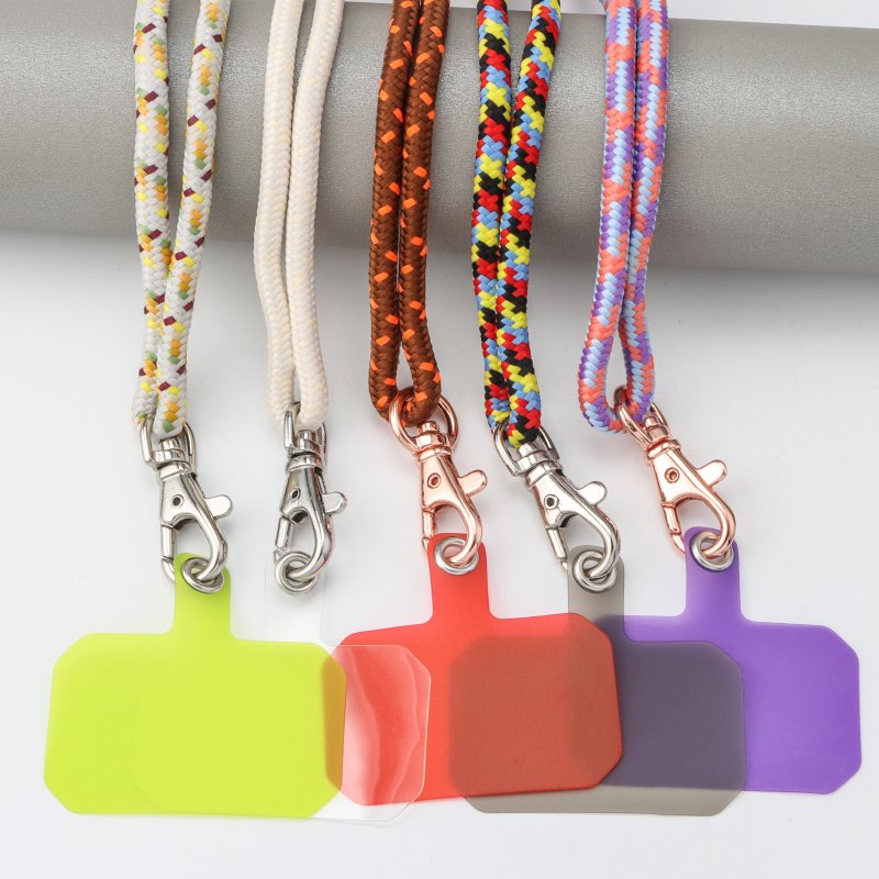 Phone Lanyard Neck Strap Universal Crossbody Nylon Tether Tab Adjustable Mobile Phone Straps Necklace Lanyard Patch Custom Logo