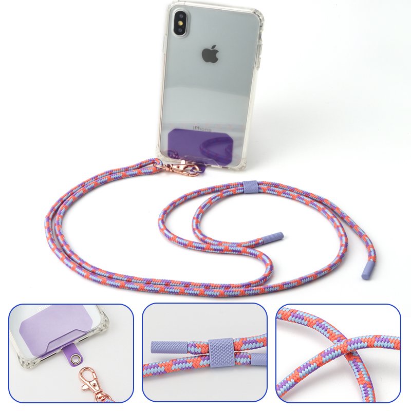 Phone Lanyard Neck Strap Universal Crossbody Nylon Tether Tab Adjustable Mobile Phone Straps Necklace Lanyard Patch Custom Logo