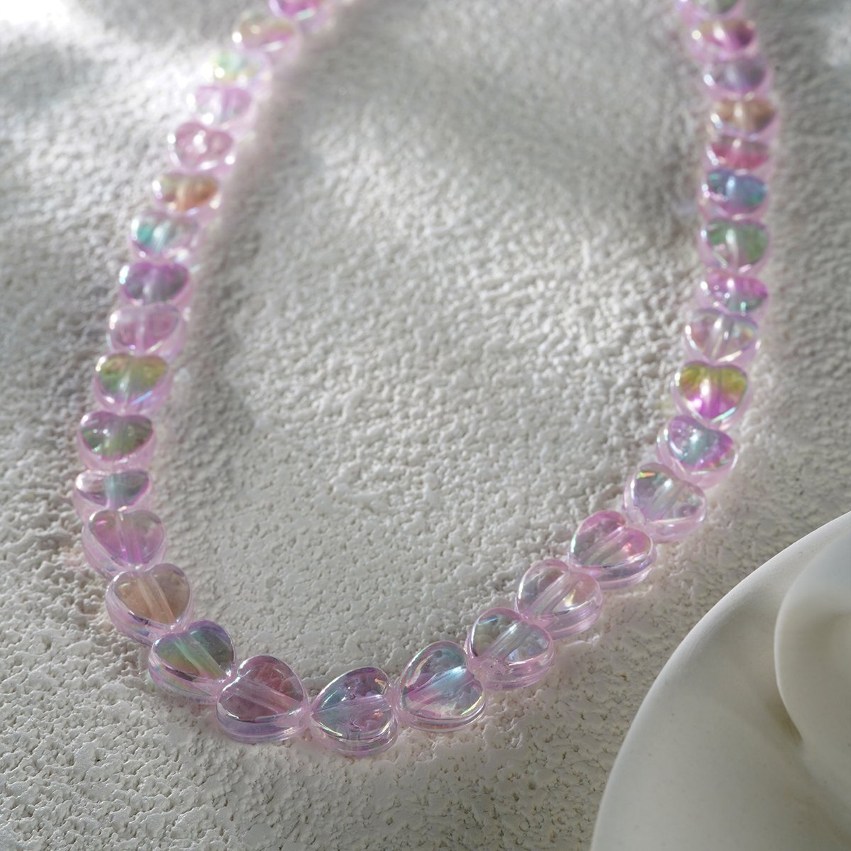 New Style Hot Selling Beaded Mobile Phone Chain Colorful Transparent Mermaid Love Beaded Phone Case Pendant For Women