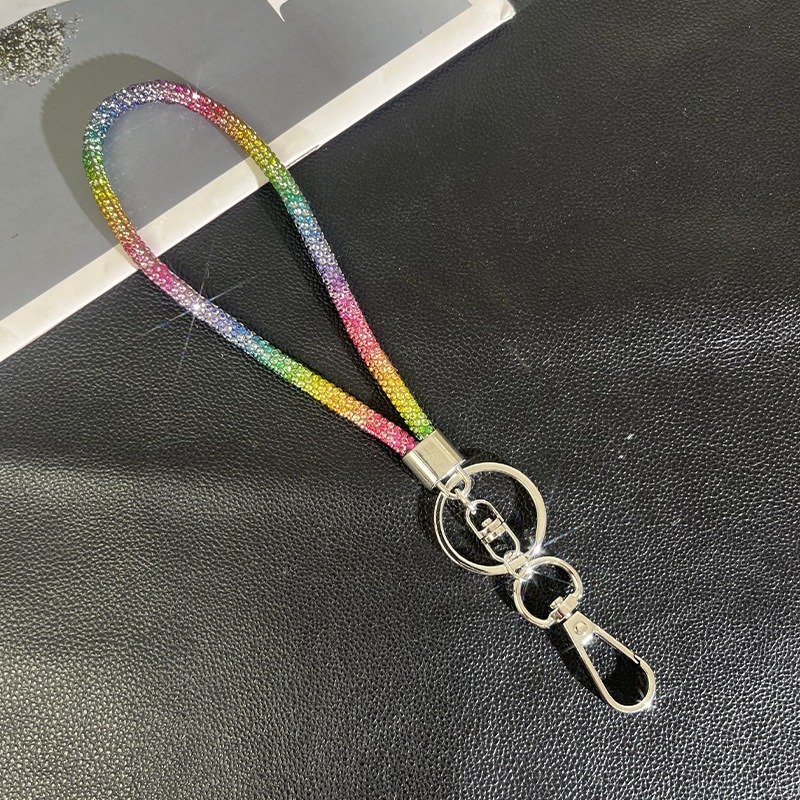 6mm Shiny Luxury Rhinestone Phone Strap Diamond Inlaid Phone Necklace Versatile Diamond Key Chain Phone Bracelet Wrist Strap