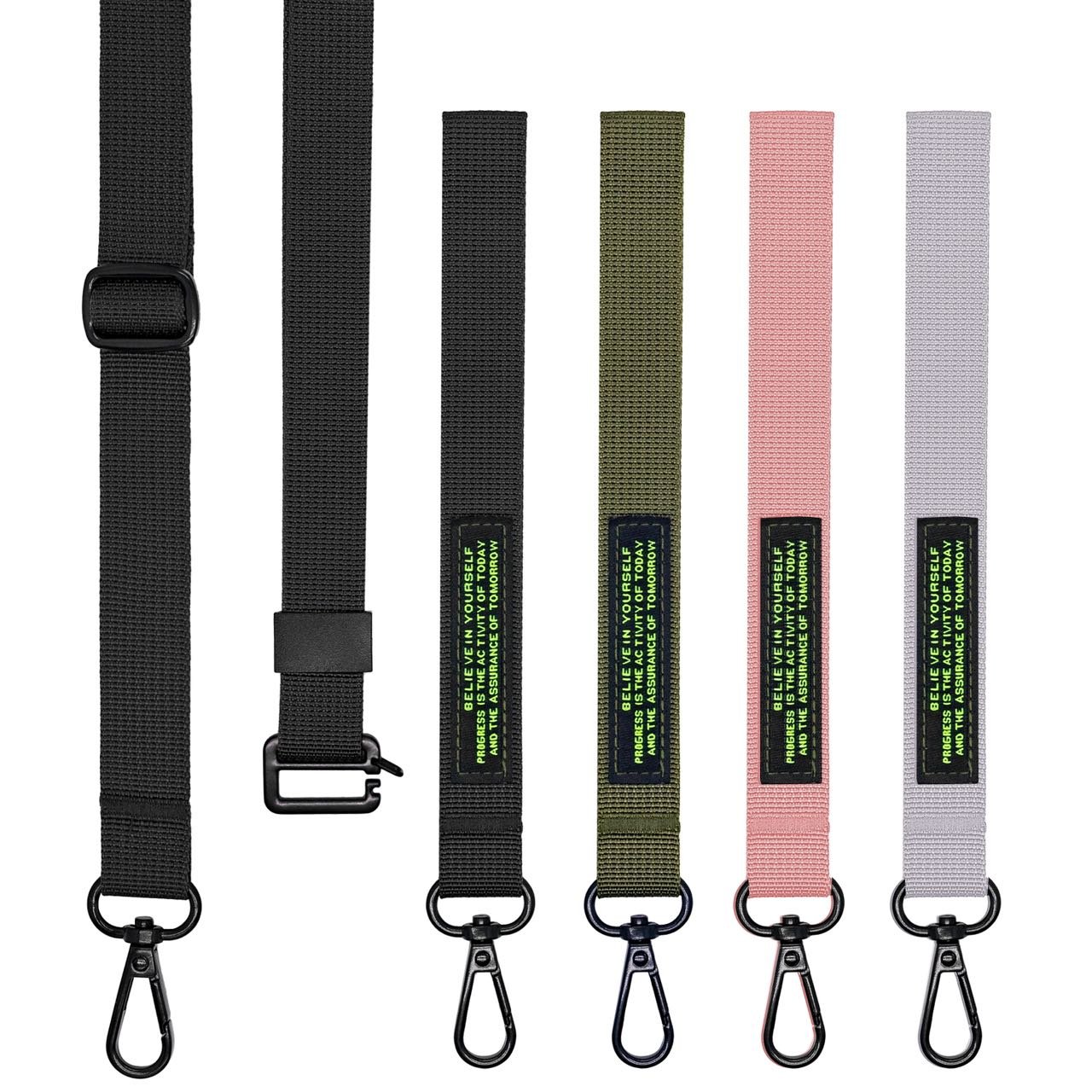 2mm webbing strap for phone adjustable crossbody metal phone charm hooks mobile lanyard ridged Two functions strap hidden