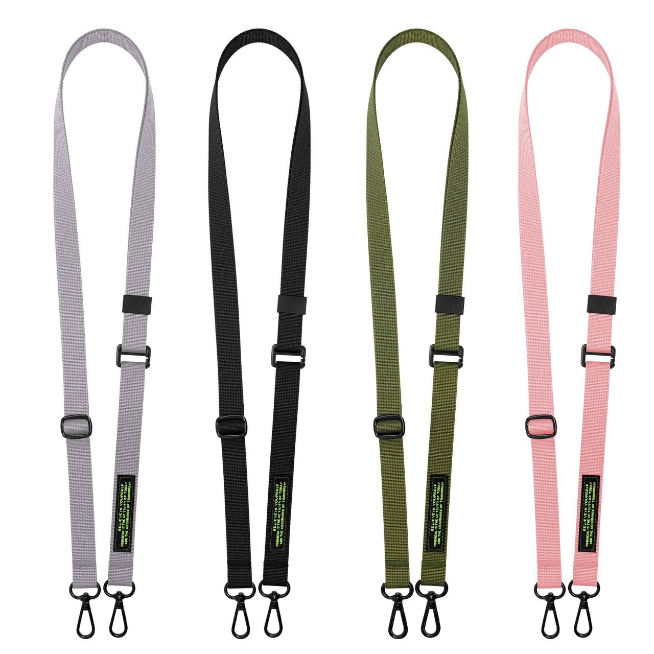 2mm webbing strap for phone adjustable crossbody metal phone charm hooks mobile lanyard ridged Two functions strap hidden