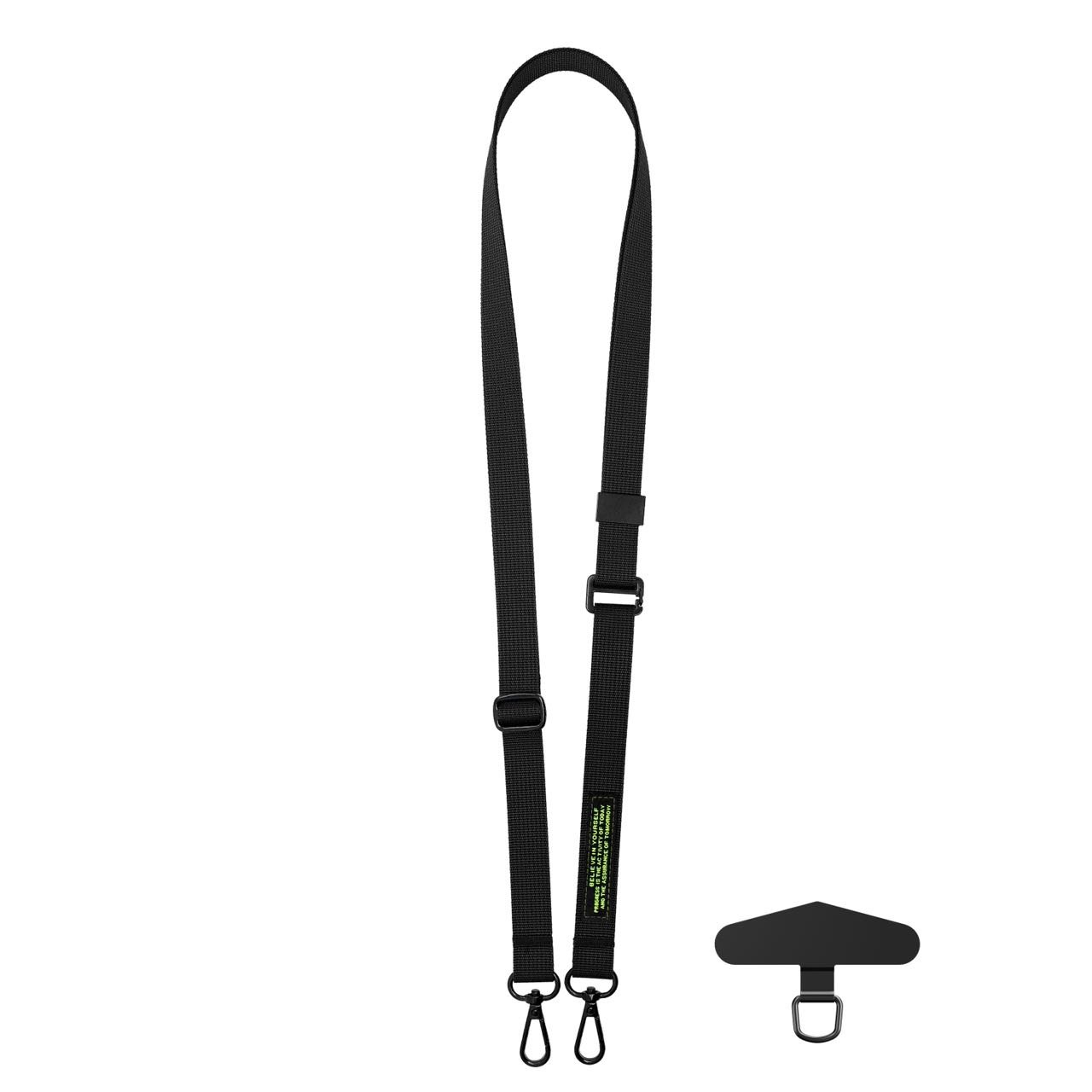 2mm webbing strap for phone adjustable crossbody metal phone charm hooks mobile lanyard ridged Two functions strap hidden