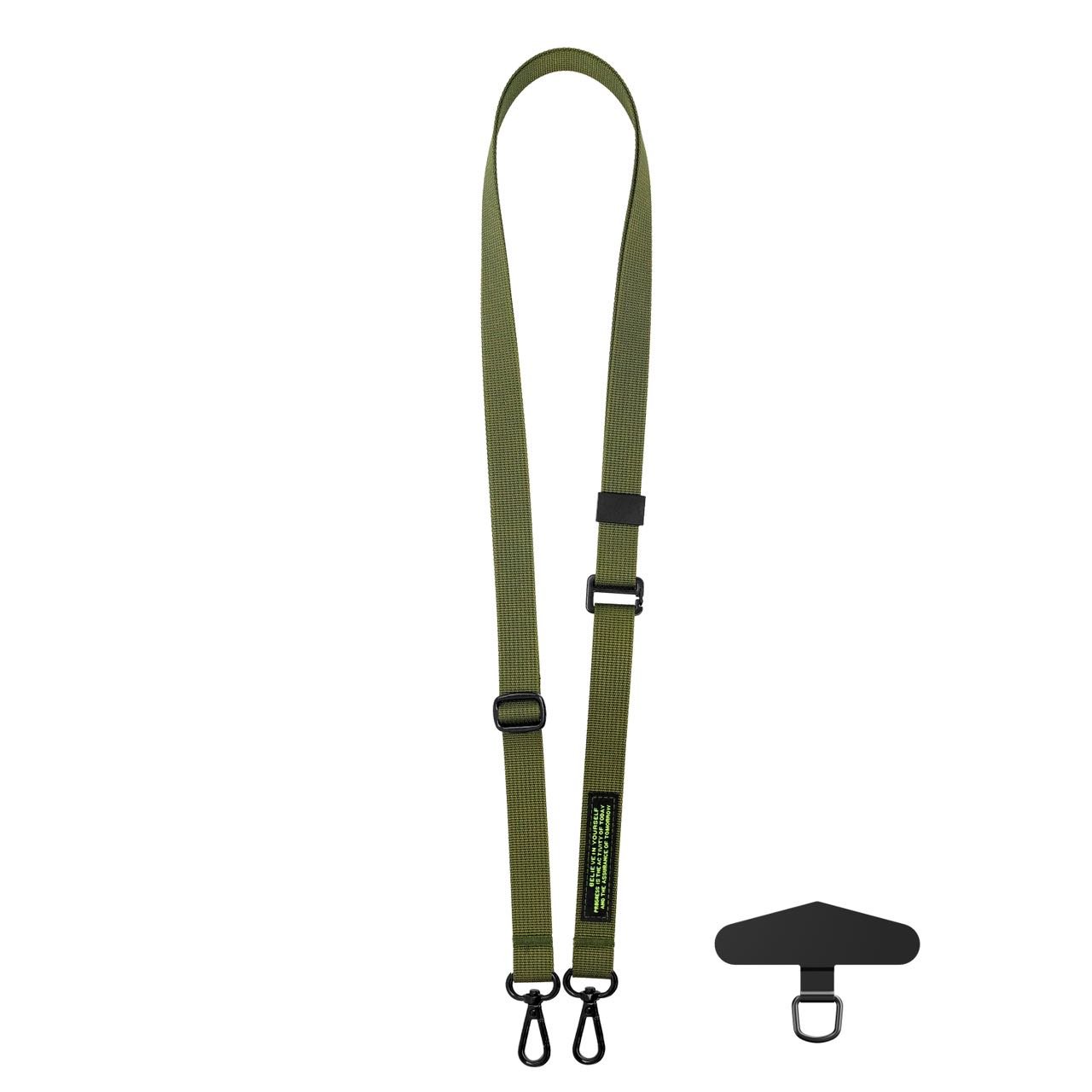 2mm webbing strap for phone adjustable crossbody metal phone charm hooks mobile lanyard ridged Two functions strap hidden