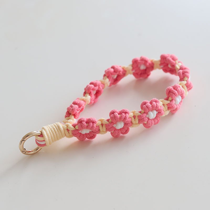 Wholesale Handmade Wristlet Women Macrame Lanyards Sturdy Boho decoration Mobile Chain Phone Strap