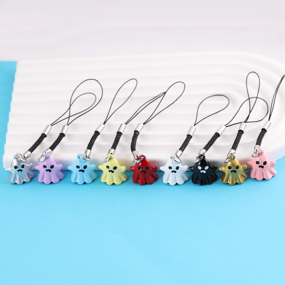 Ghost Halloween Festival Jewelry Mobile Phone Strap for Bag Creative Alloy Pendant Accessories for Women Girl Gift