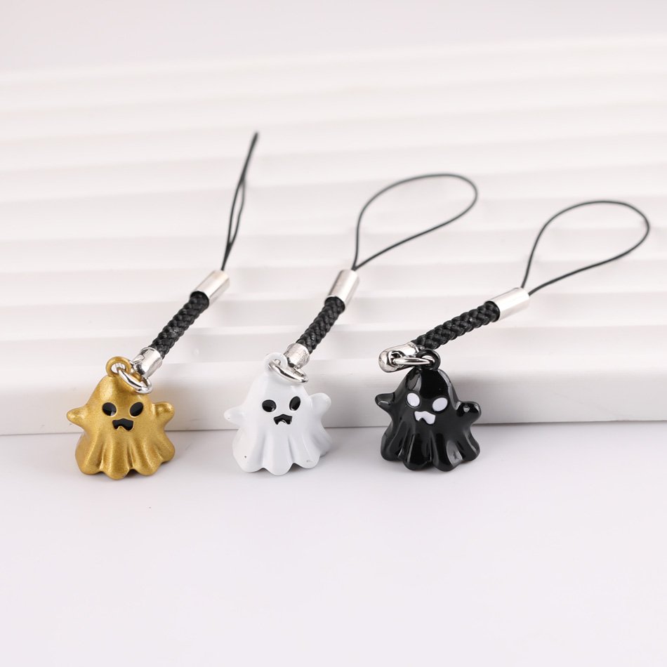 Ghost Halloween Festival Jewelry Mobile Phone Strap for Bag Creative Alloy Pendant Accessories for Women Girl Gift