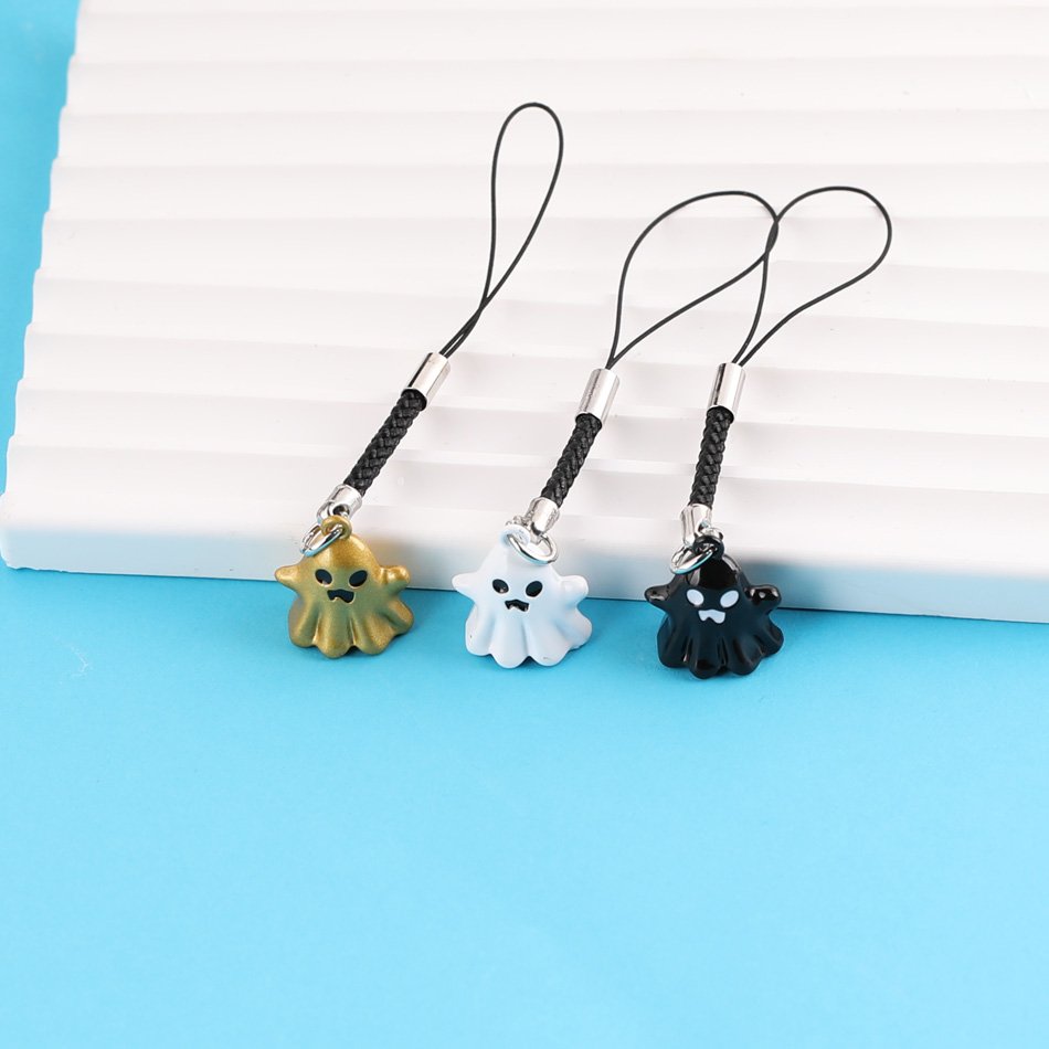 Ghost Halloween Festival Jewelry Mobile Phone Strap for Bag Creative Alloy Pendant Accessories for Women Girl Gift