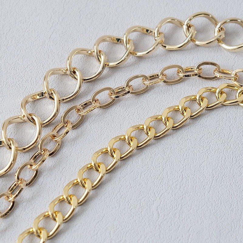 New Gold Silver Metallic Phone Crossbody Necklace 120cm Versatile Bag Chain Handheld Shoulder Chain Mobile Phone Chain Strap