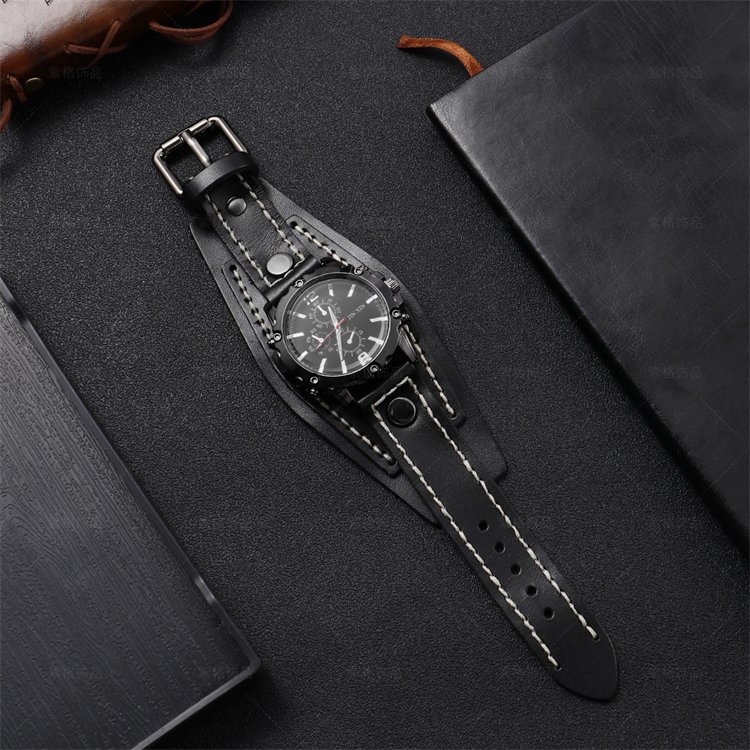 Fashion Vintage Men Watch Jewelry Leather Apple Band Watchbands Adjustable Viking Leather Bracelets Watch Men Accessories