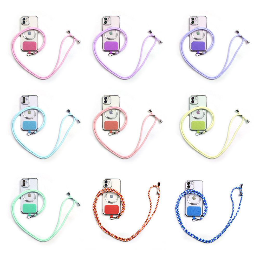 Custom Logo Universal Nylon Patch Soft Rope Mobile Phone Strap Lanyard Cell Phone Hanging Cord Holder Mobile Phone Accessories