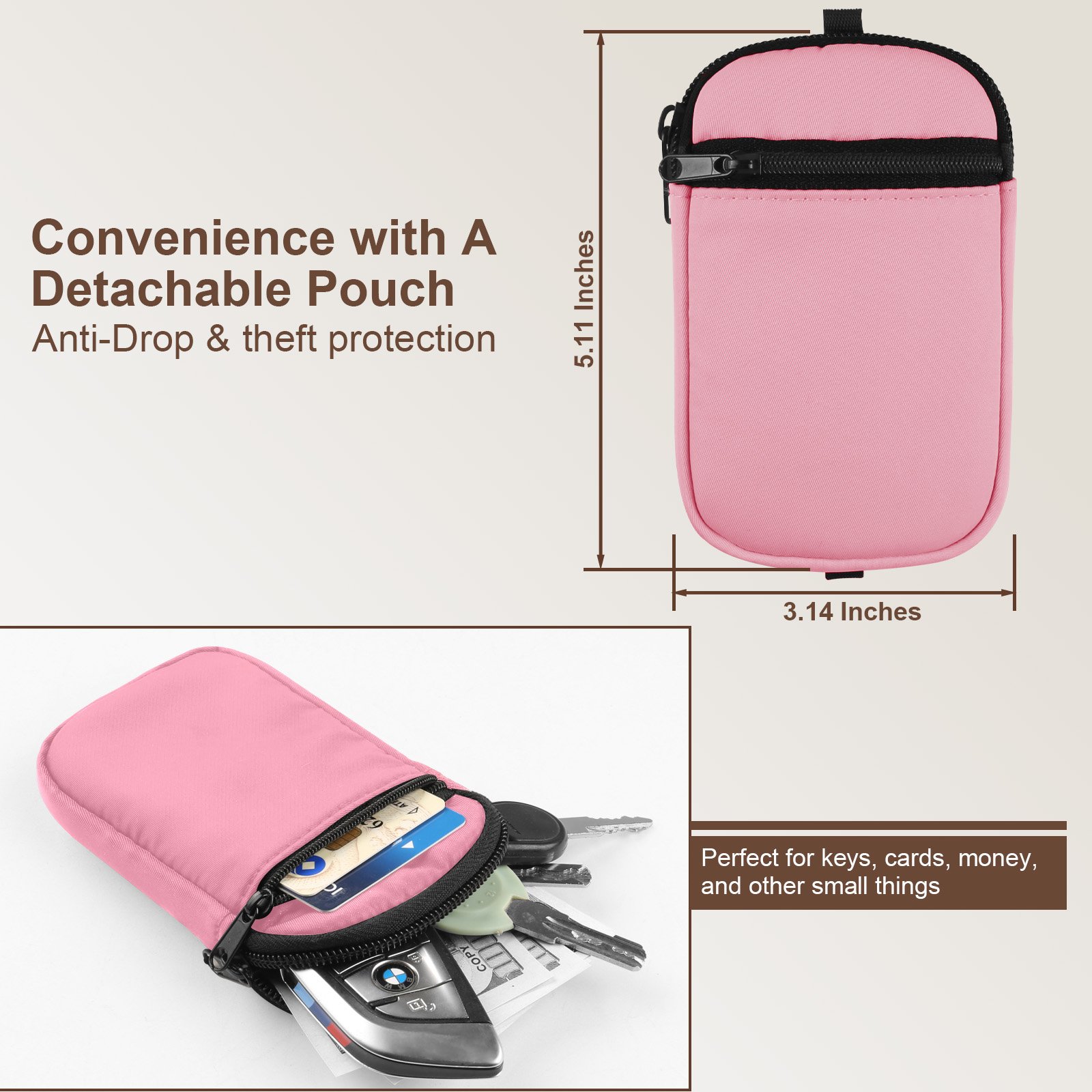 Clip And Go Strap For Phone With Wallet Detachable Wrist Strap Adjustable Phone Strap Crossbody With Wallet