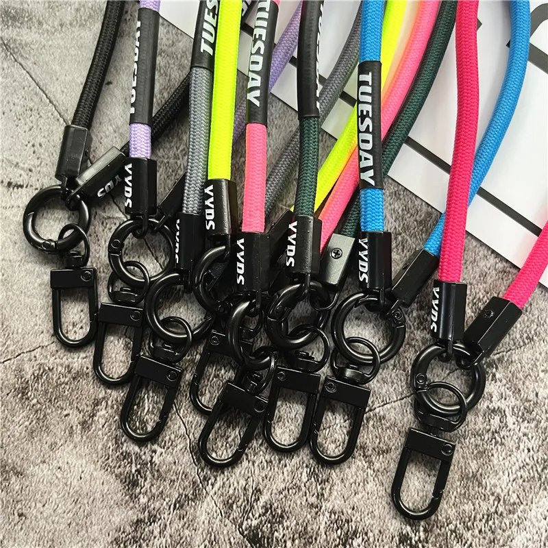 Keychain Colour Lanyard Strap for Phone Accessories Bracelet Telephone Chain Metal Lobster Clasp Key Lanyard Bag Car Keys Rope
