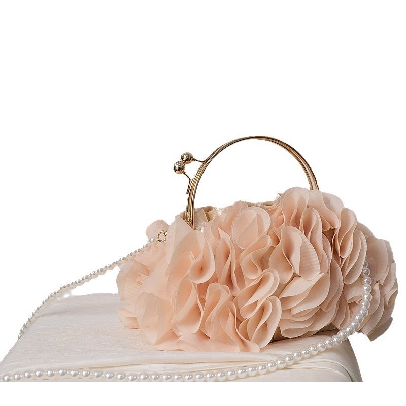New white pearl mixed metal chain Europe and the United States removable women's bag chain acrylic chain