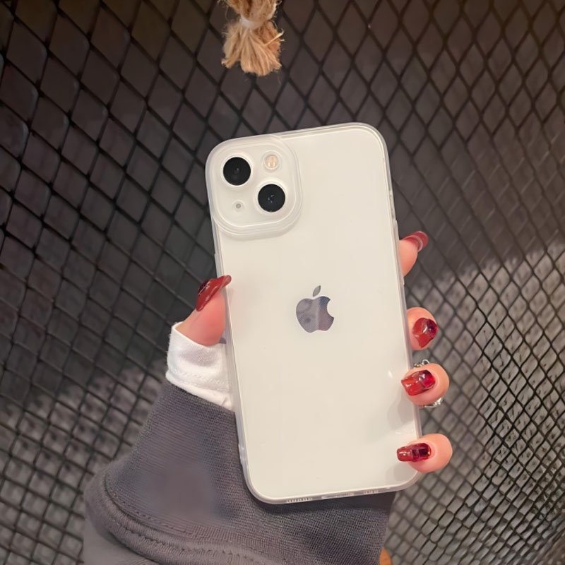 For iphone Soft TPU Shockproof Transparent Woven Clear Cell Shell Mobile Phone Case For iPhone 15 14 13 12 11 Pro Max XS Cover